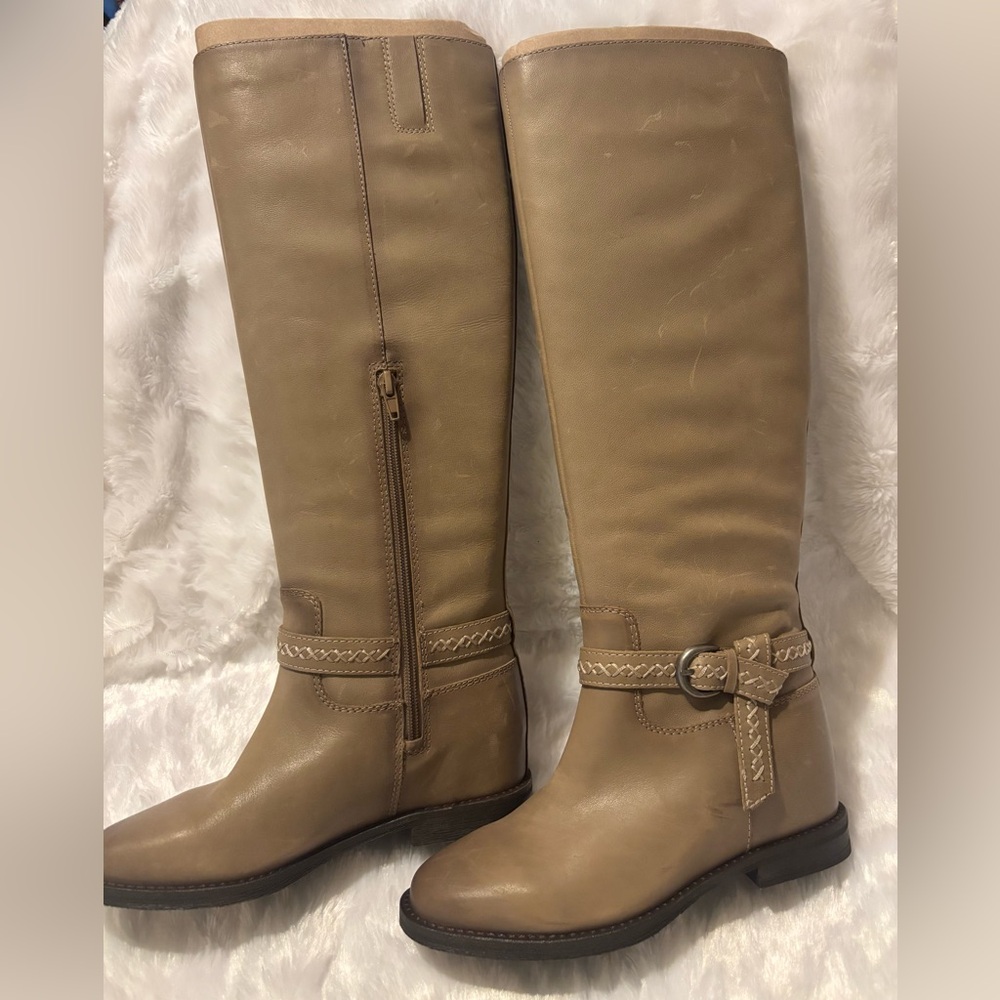 Lucky Brand Over the Knee Tan Boots